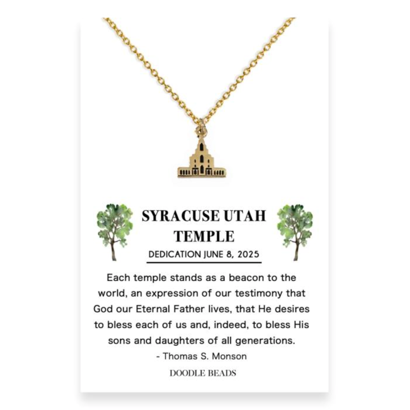 Syracuse Utah Temple Necklace, , large image number 2