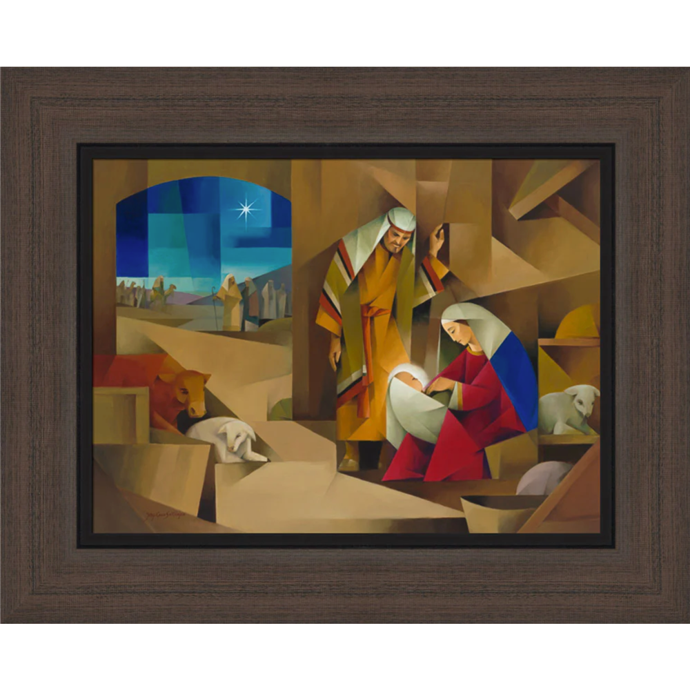 In the Stable (15x19 Framed Canvas Print)