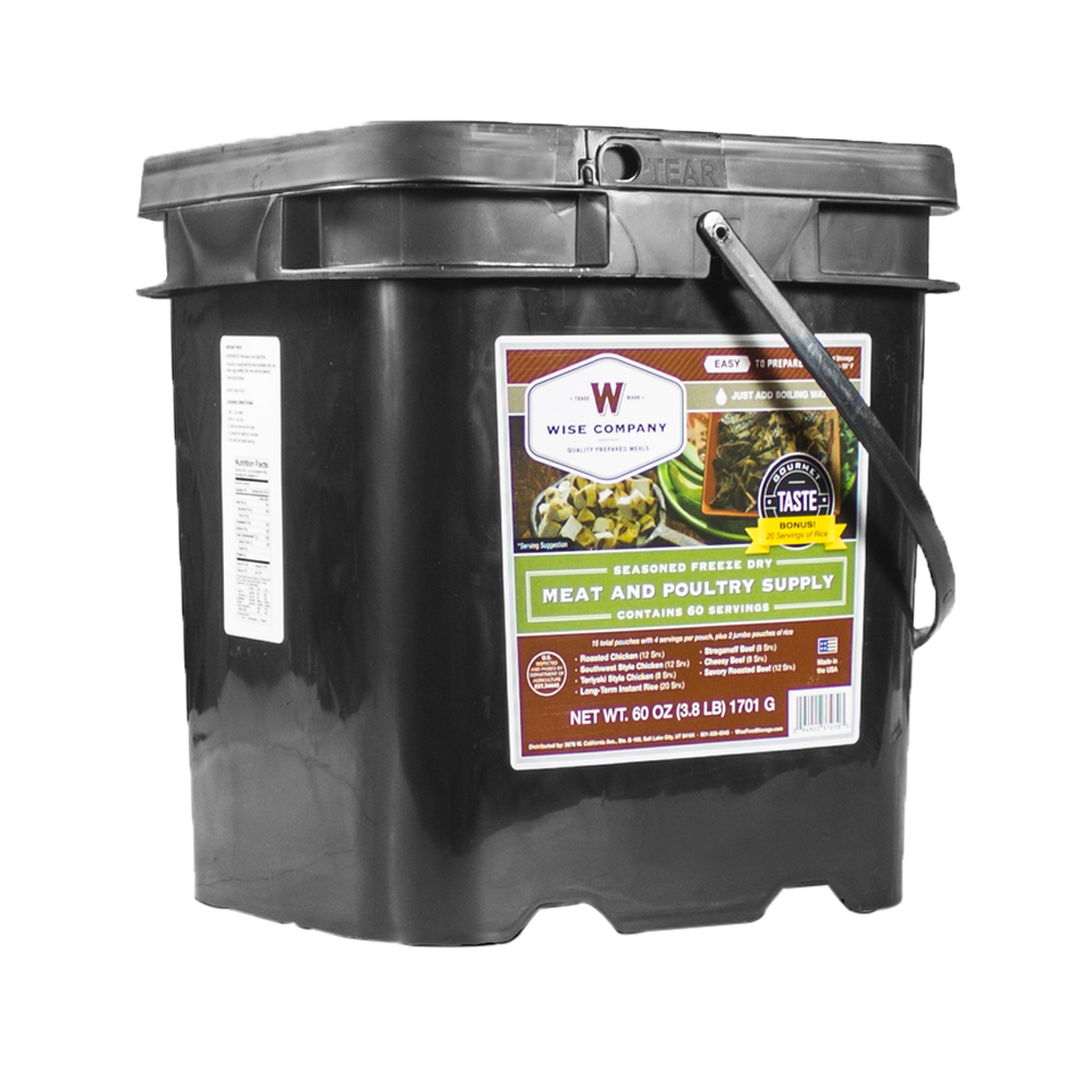 60 Serving Gourmet Freeze Dried Meat Bucket, , large image number 0