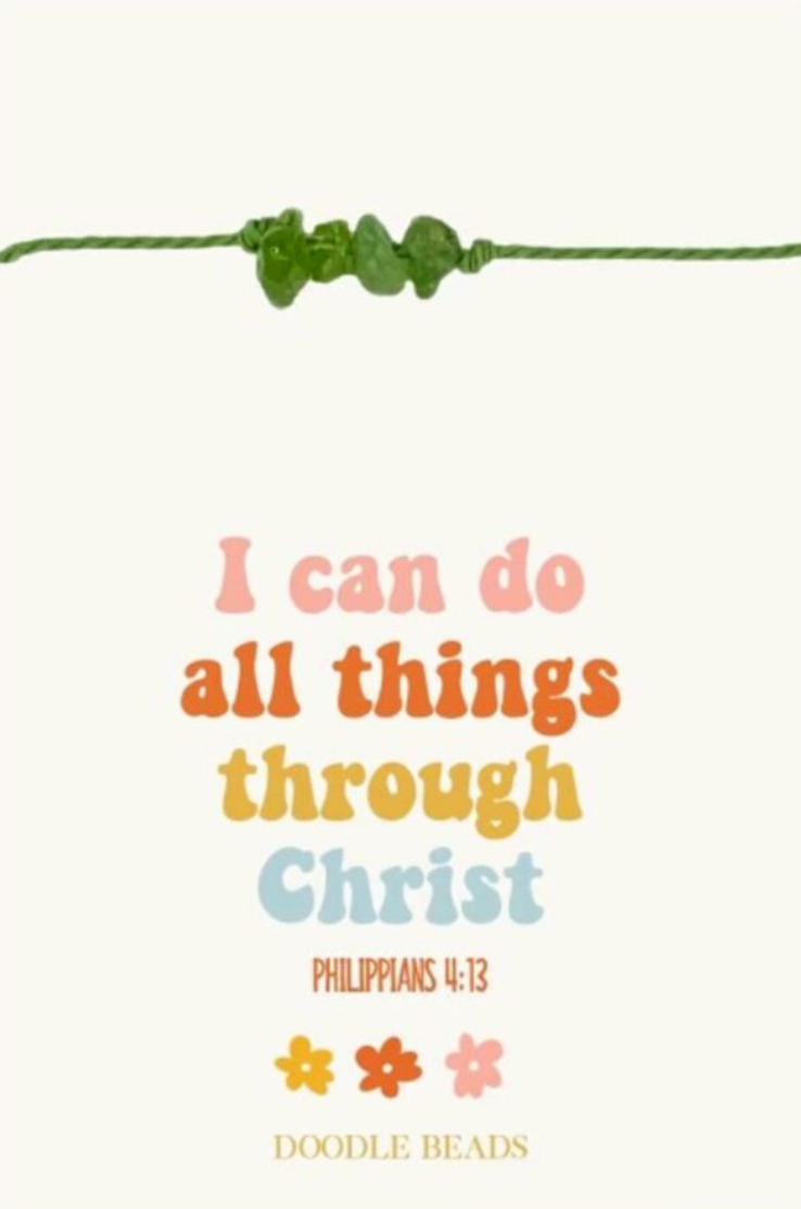 I Can Do All Things 2023 Youth Theme Adjustable Stone Bracelet, , large image number 0