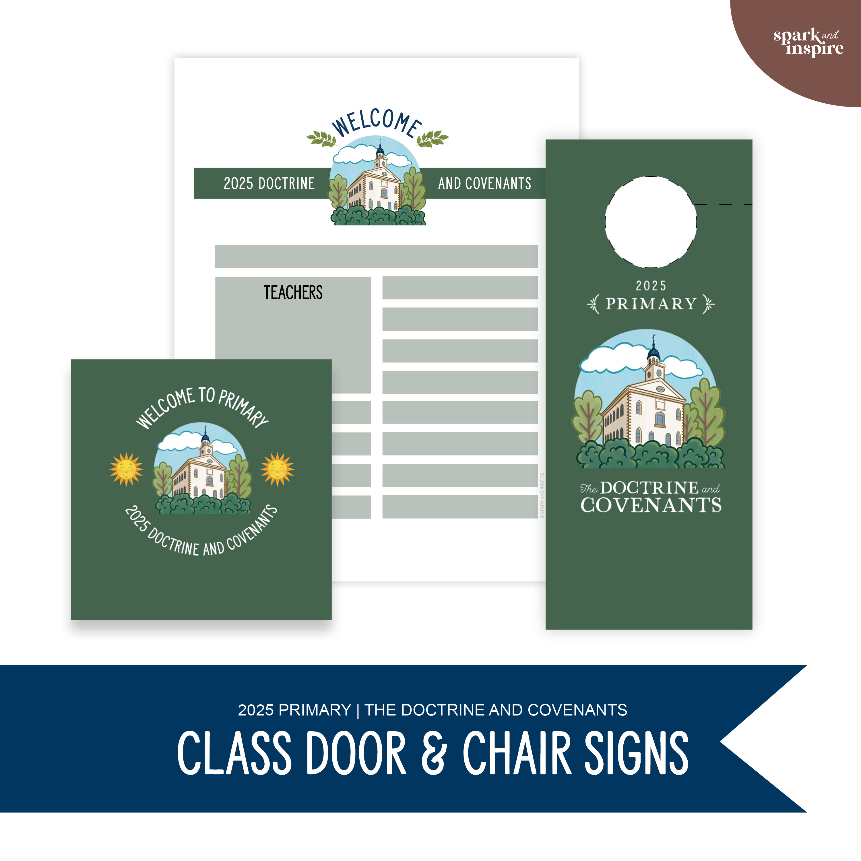 2025 Primary - Class Door and Chair Signs Kit, , large image number 0