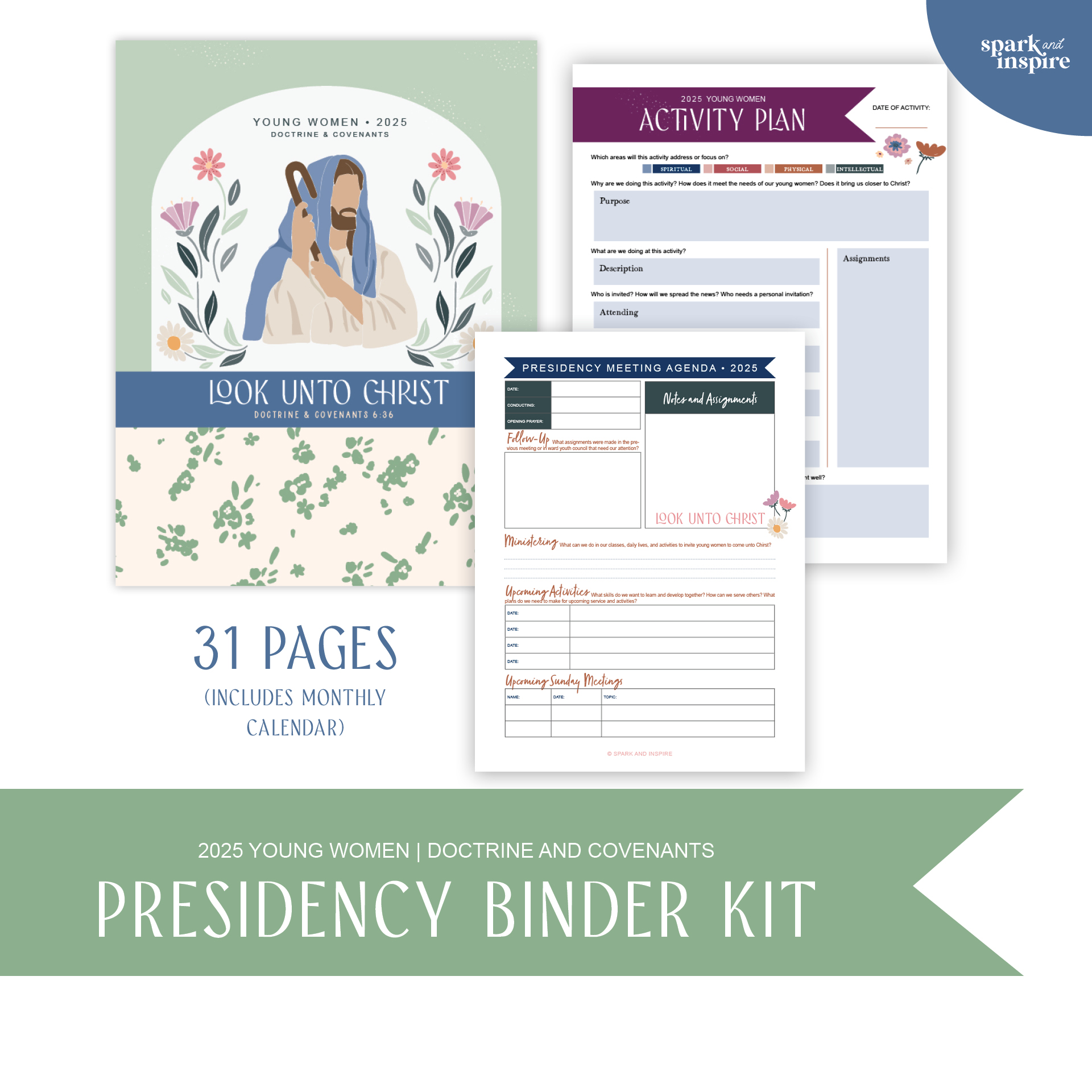 2025 Young Women - Presidency Binder Kit, , large image number 0