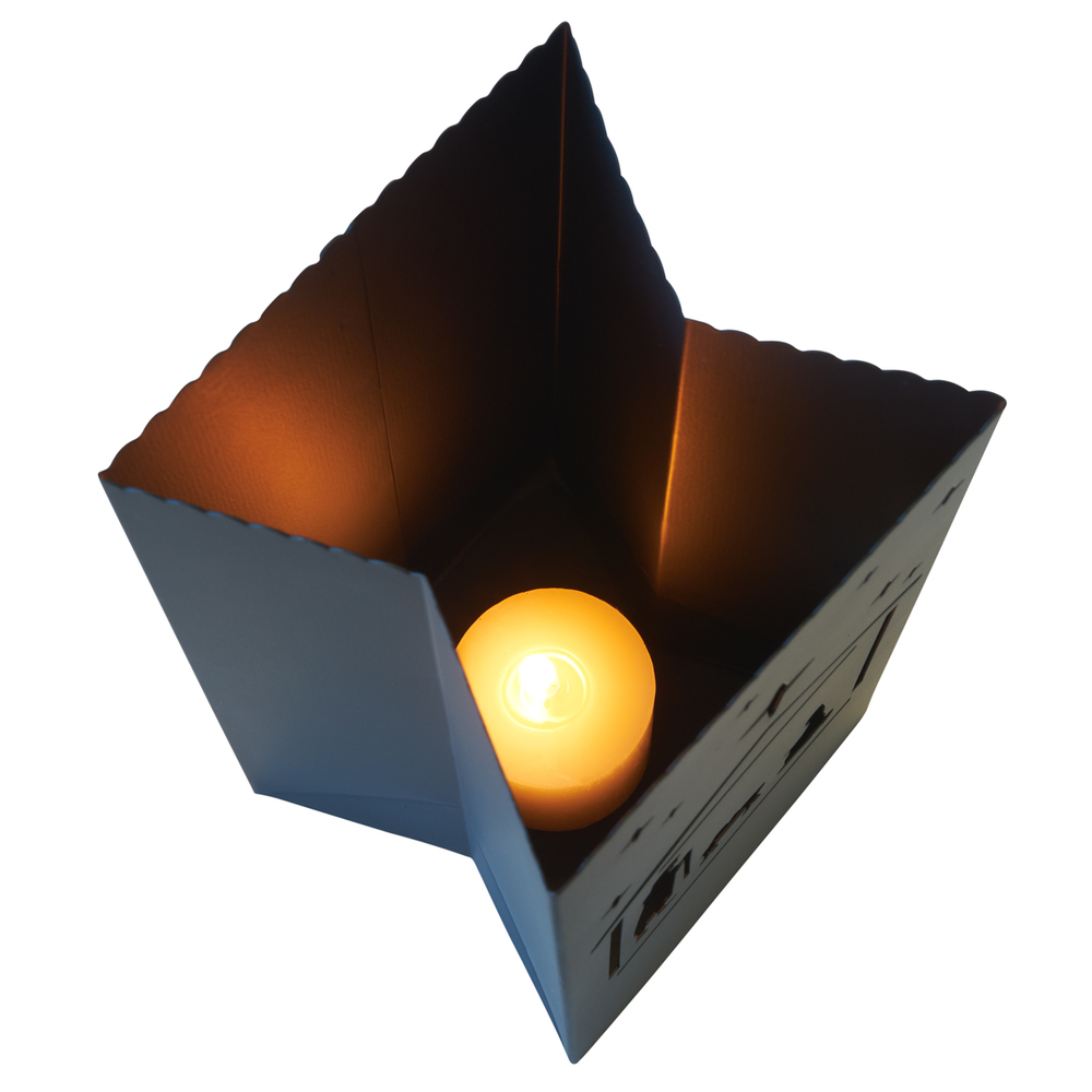 Silhouette Metal Nativity Luminaries, , large