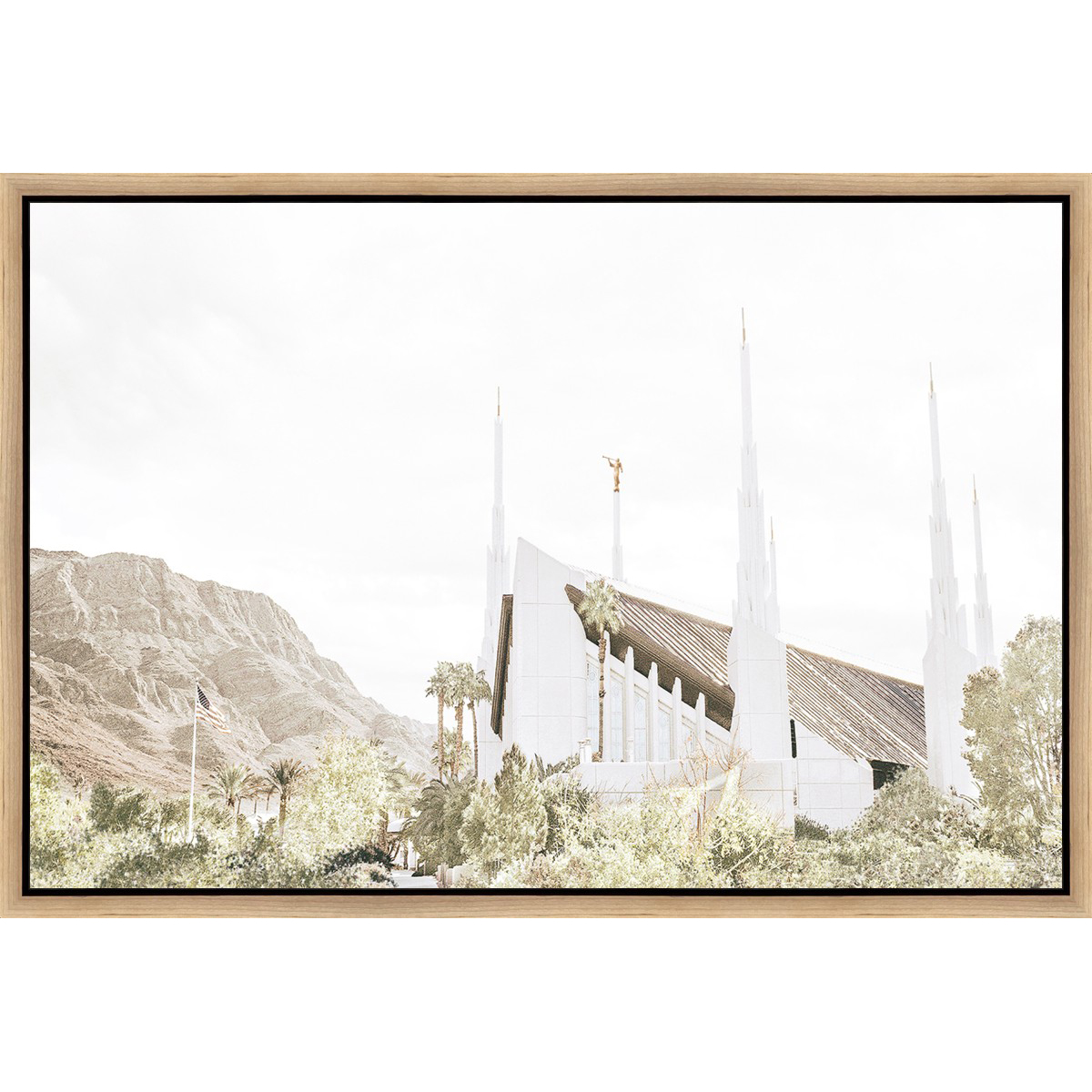 Sweet is the Work, Las Vegas Temple (31.5x21.5 Framed Canvas)