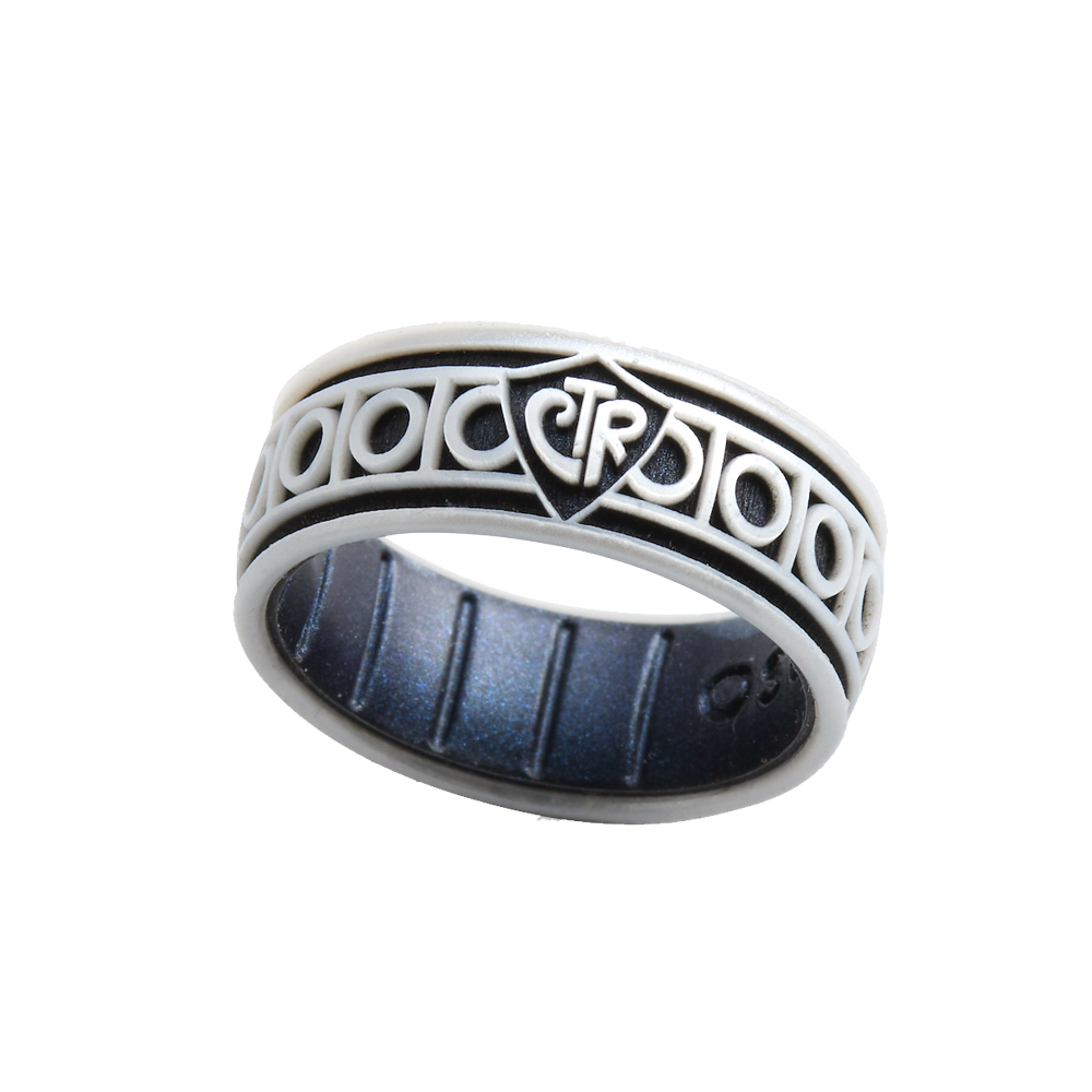 Shield with Window Wrap Two Tone Pearl / Black Pearl CTR Ring