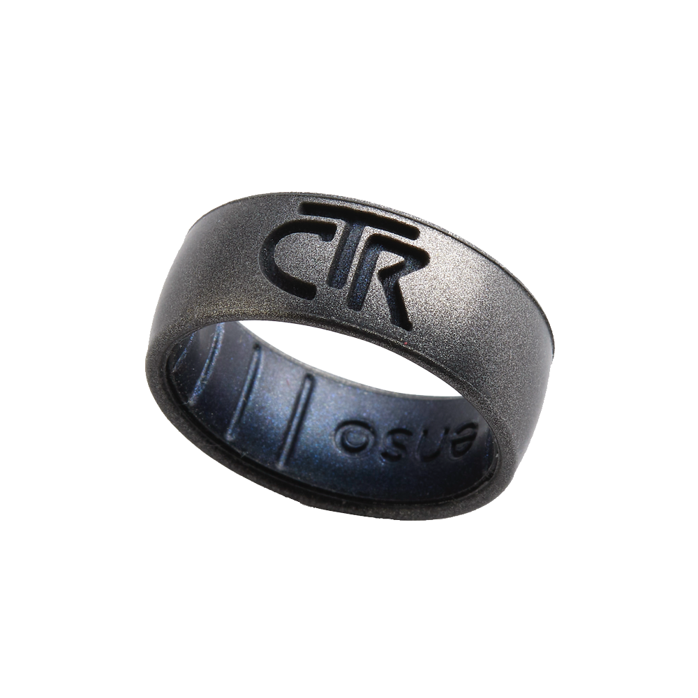 CTR Two Tone Platinum/Black Pearl Ring Size 7, , large image number 2