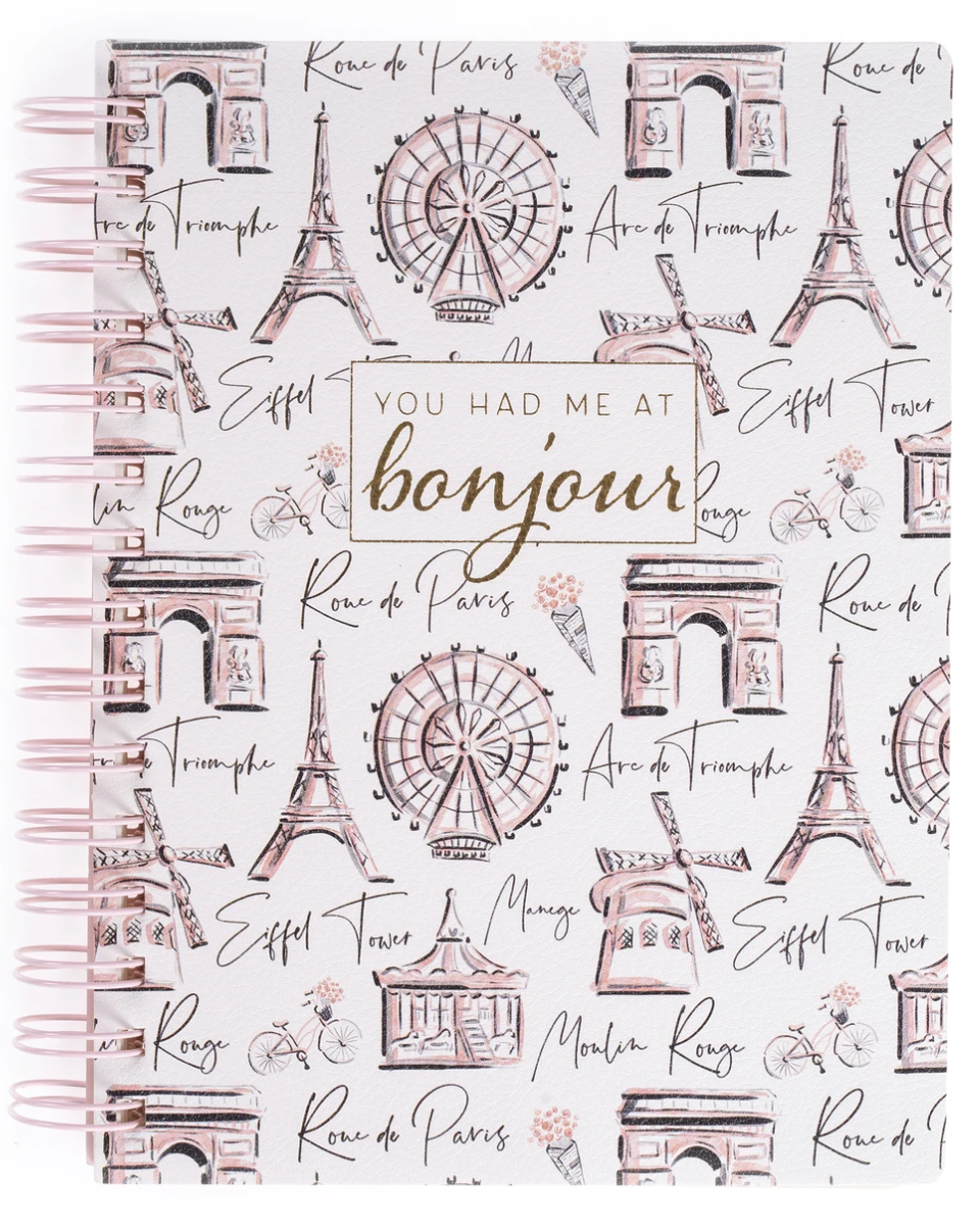 Had Me at Bonjour Vegan Leather Journal, , large image number 0