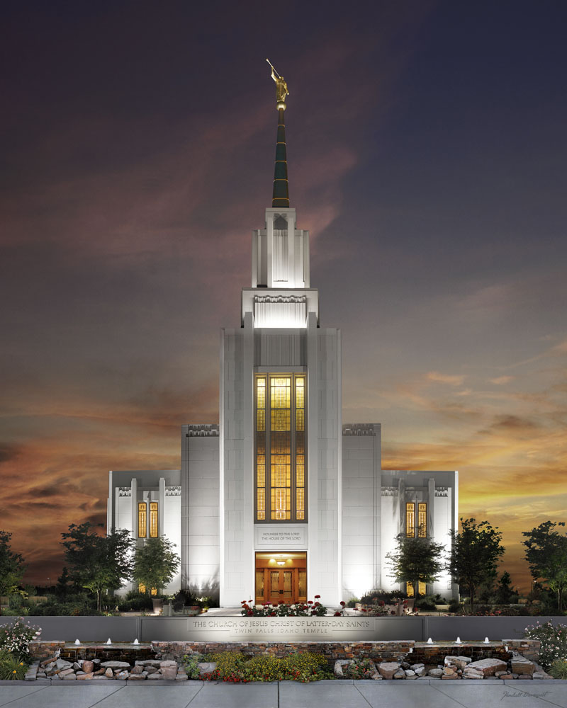 Twin Falls Temple Print, , large image number 0