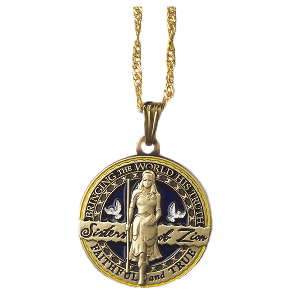 Sister Missionary Round Pendant Necklace, , large image number 0