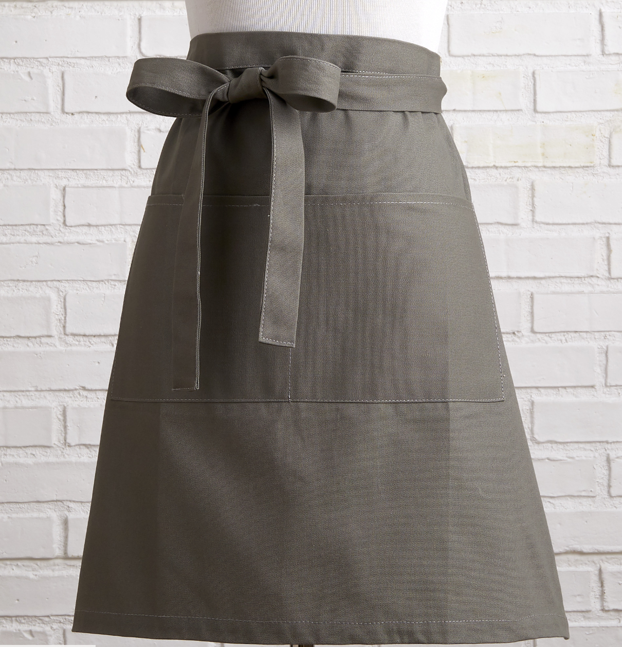 Adult Gray Apron, , large image number 0