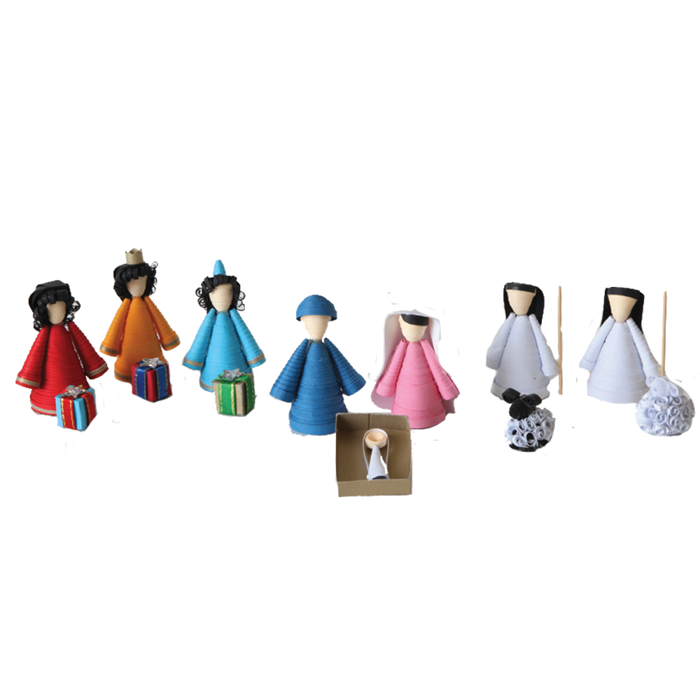 Cambodian Paper Quilled Nativity