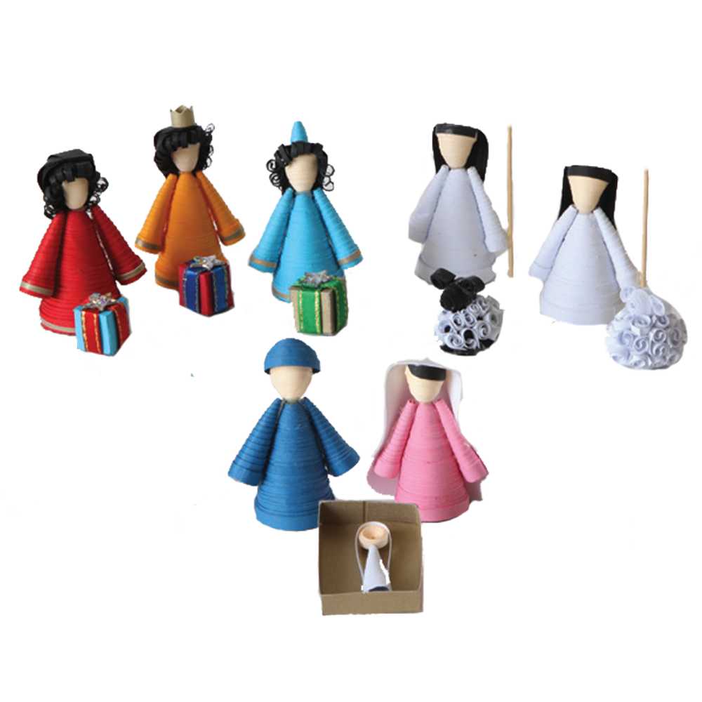Cambodian Paper Quilled Nativity, , large image number 2