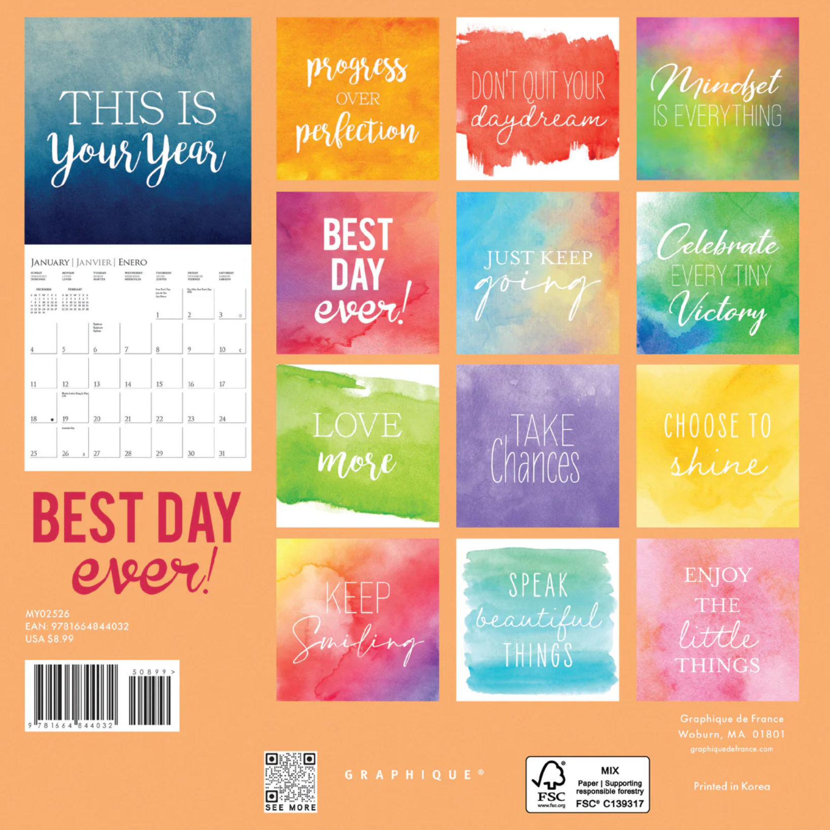 2026 Best Day Ever Mini Calendar, , large image number 2