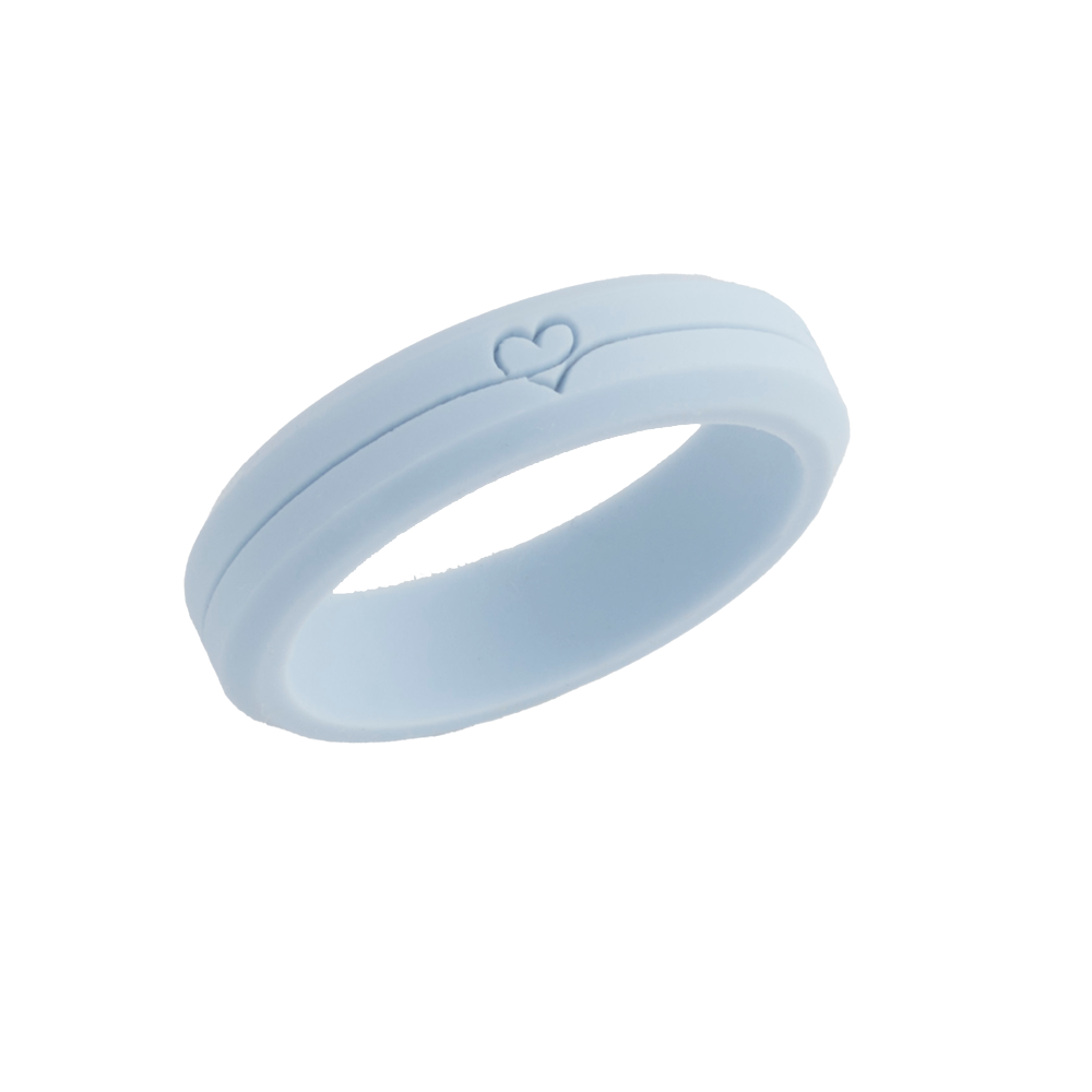 You Are Loved Blue Bevel Ring Size 9, , large