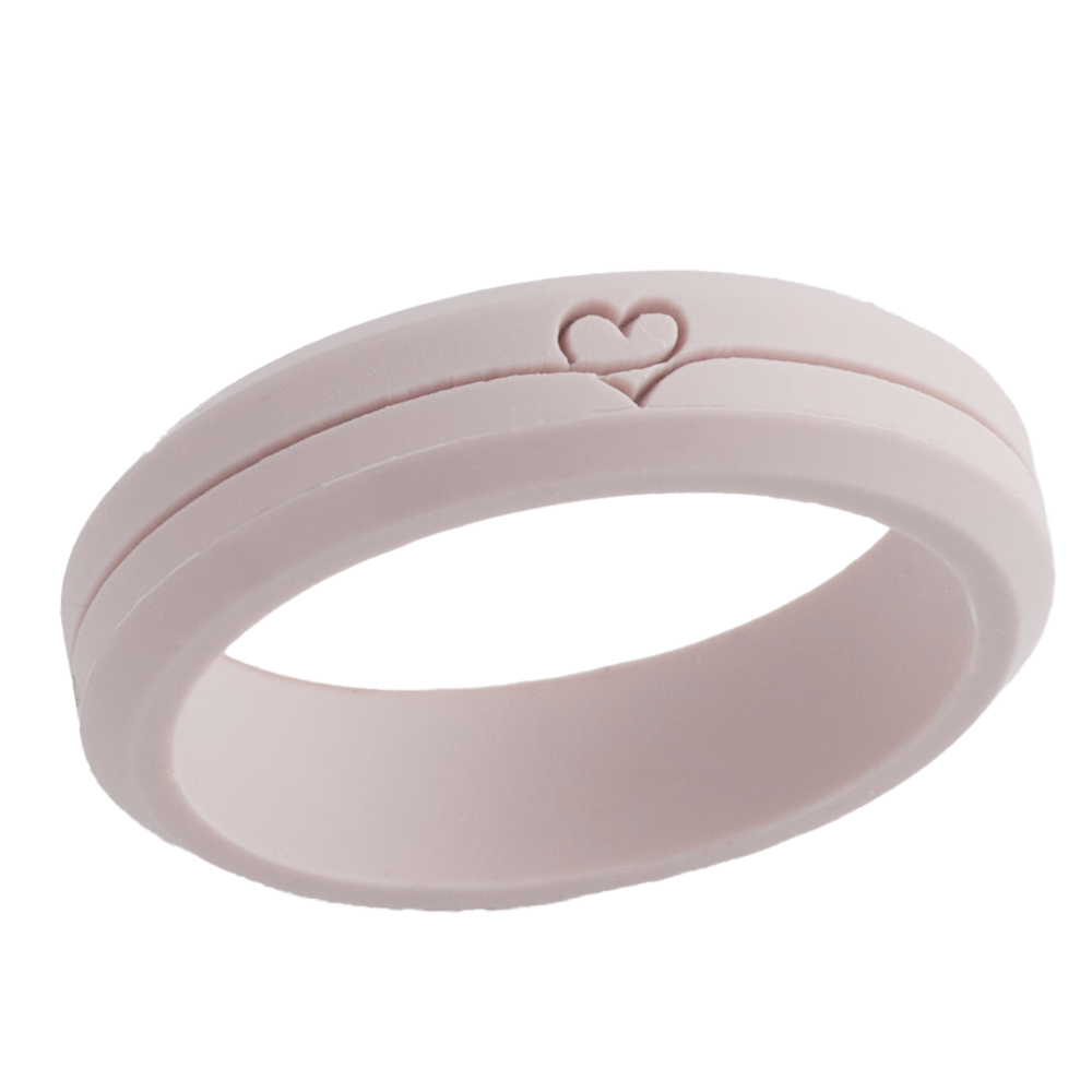 You Are Loved Pink Bevel Silicone Ring, , large image number 1