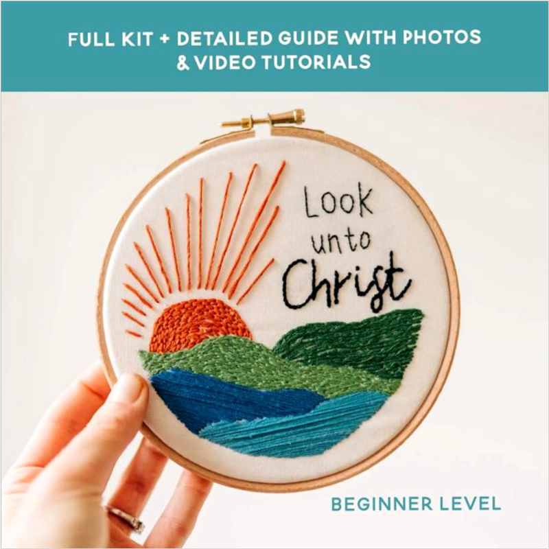 Look unto Christ 2025 Youth Theme Embroidery Kit, , large