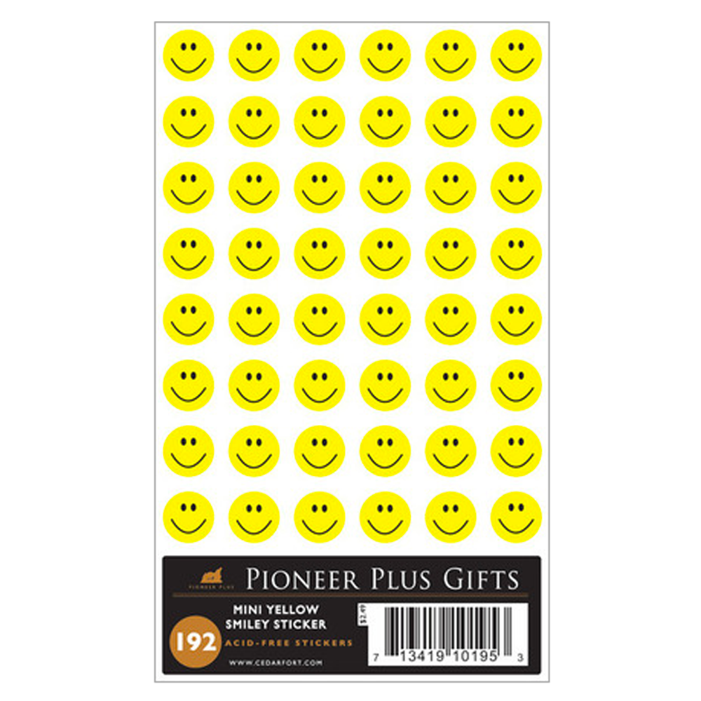 Mini Yellow Smiley Face Stickers, , large image number 0