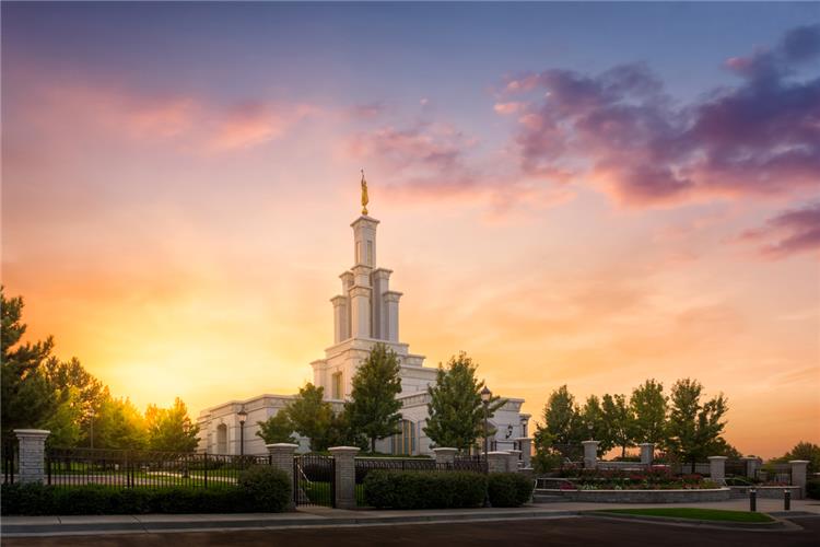 Columbia River Temple Sunset Print, , large image number 0