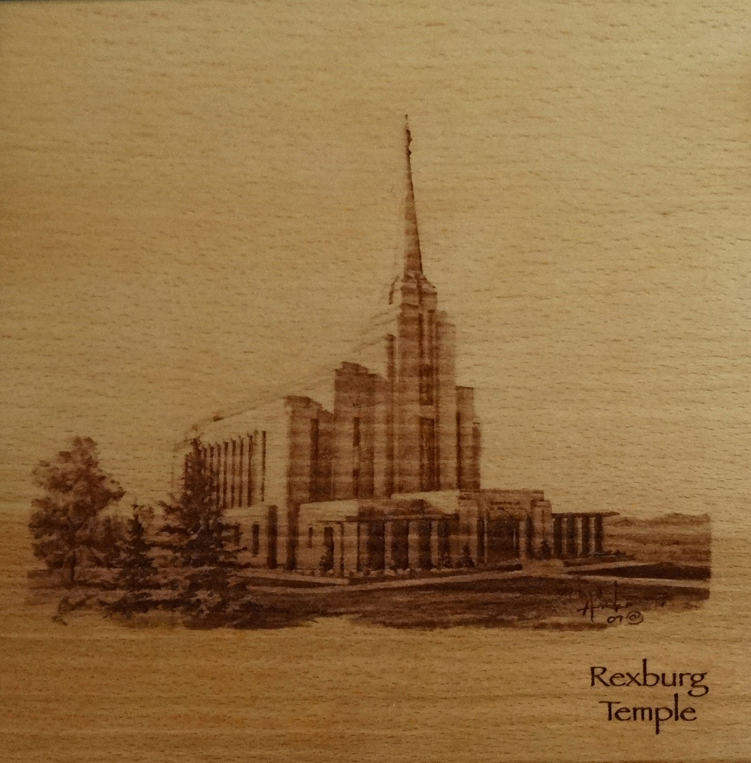 Rexburg Temple (6x6 Plaque)