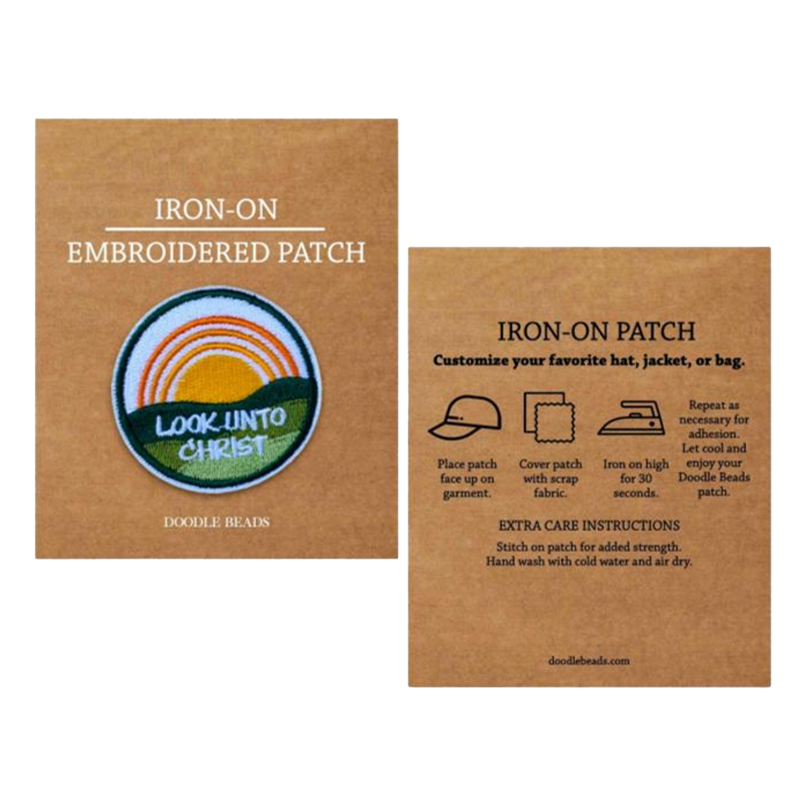 Look unto Christ 2025 Youth Theme Iron On Embroidered Patch, , large image number 3