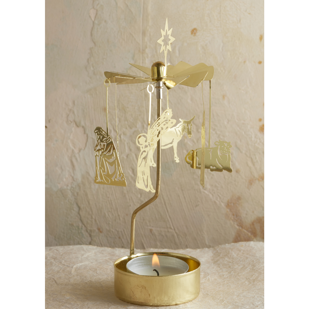 Holy Family Swedish Anglaspel Metal Nativity, , large image number 1