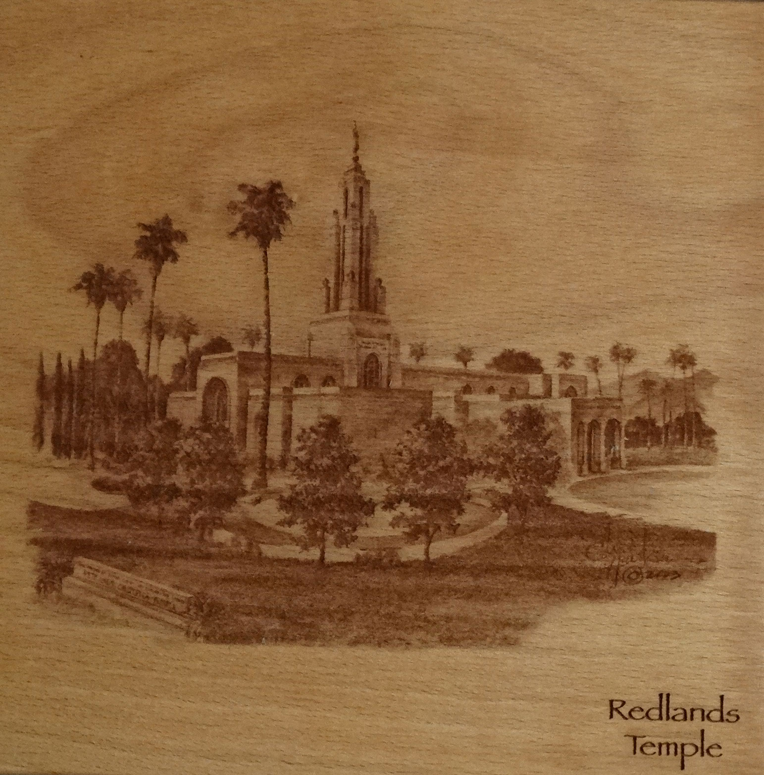 Redlands Temple (6x6 Plaque), , large image number 0