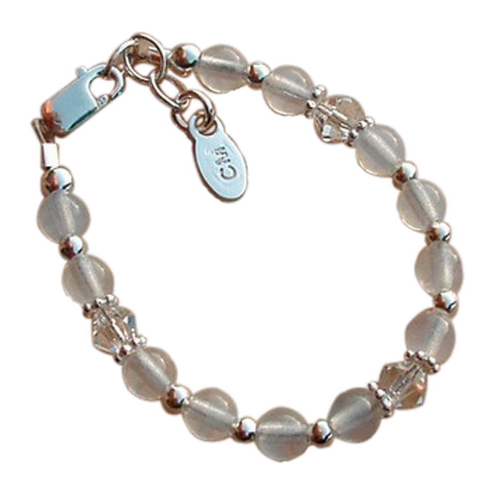 Blessing Bracelet (White with Crystals)