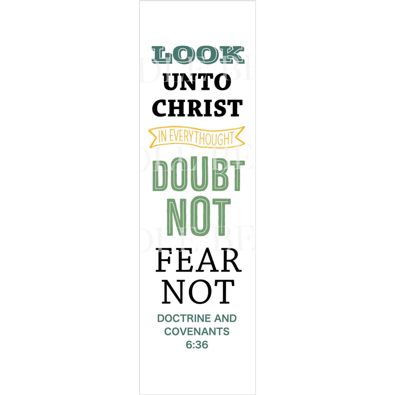 Look unto Christ 2025 Youth Theme Word Art Bookmark