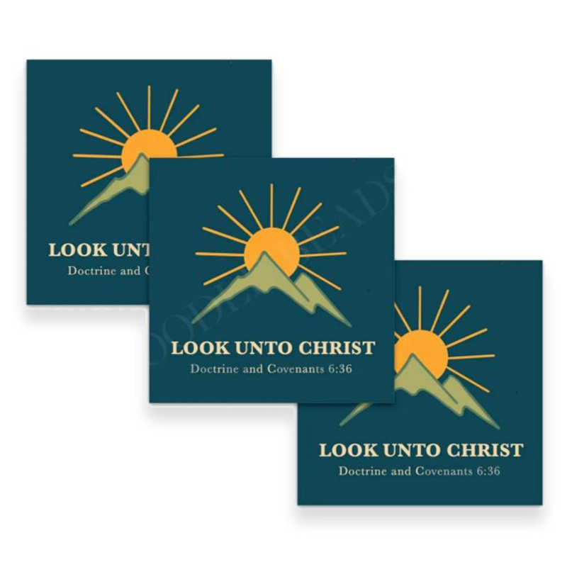 Look unto Christ 2025 Youth Theme Mountain Print 3x3, , large