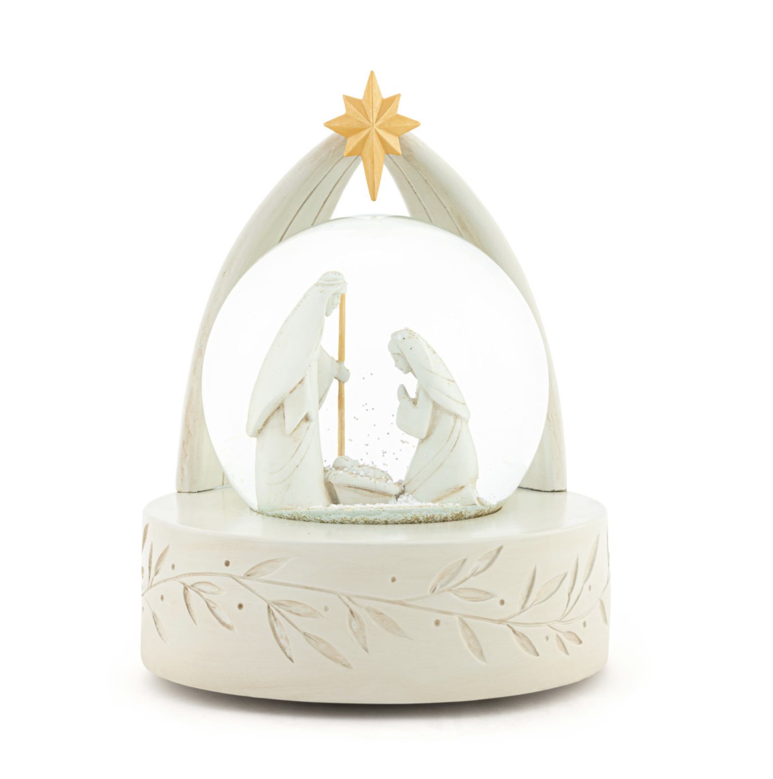 Light-up Christmas Journey Snow Globe Nativity