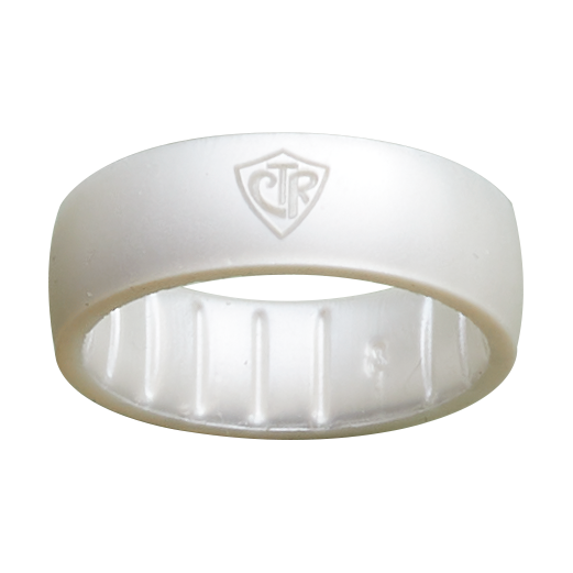 Silicone Classic White Pearl Shield CTR Ring