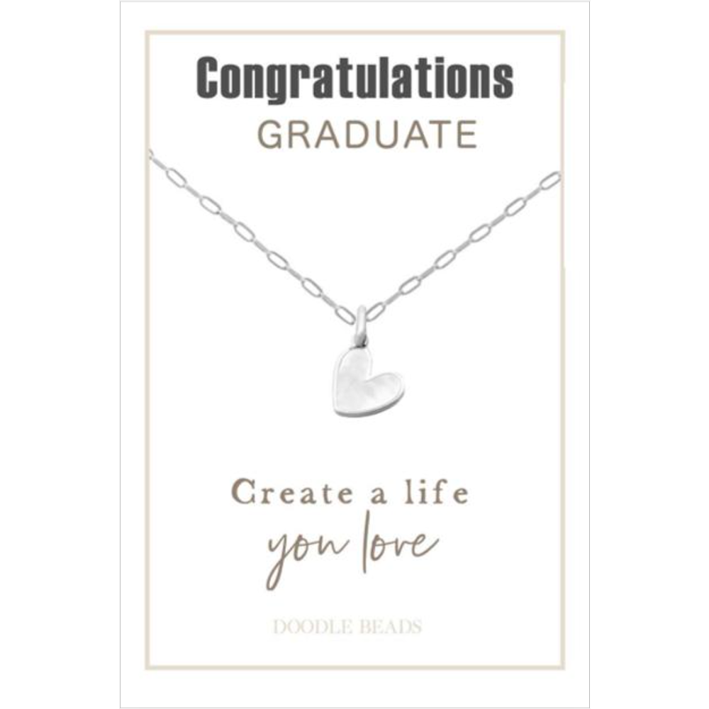 Heart Graduate Silver Necklace, , large