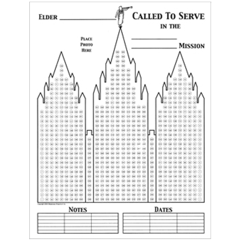 Missionary Temple Countdown Calendar