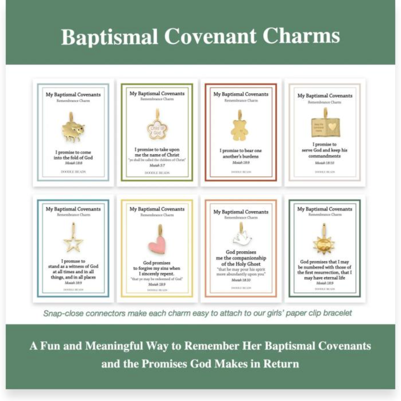 Dove Baptismal Covenant Charm, , large