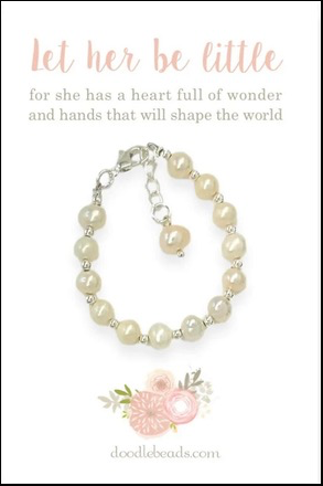 Let Her Be Little White Pearl Bracelet