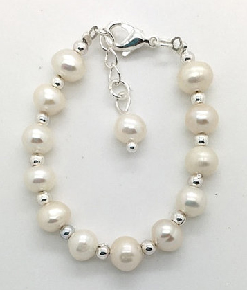 Pearl Baby Blessing Bracelet, , large