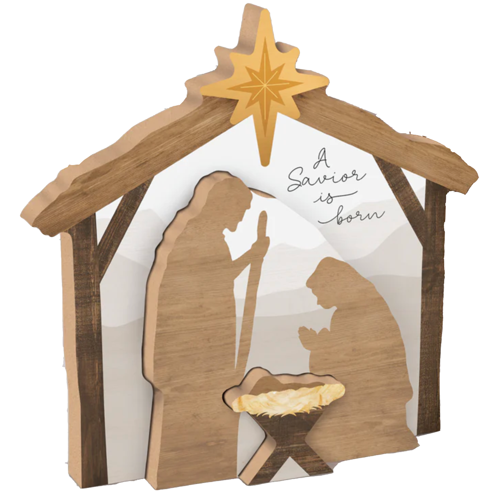 "A Savior Is Born" Nesting Wood Nativity, , large image number 1