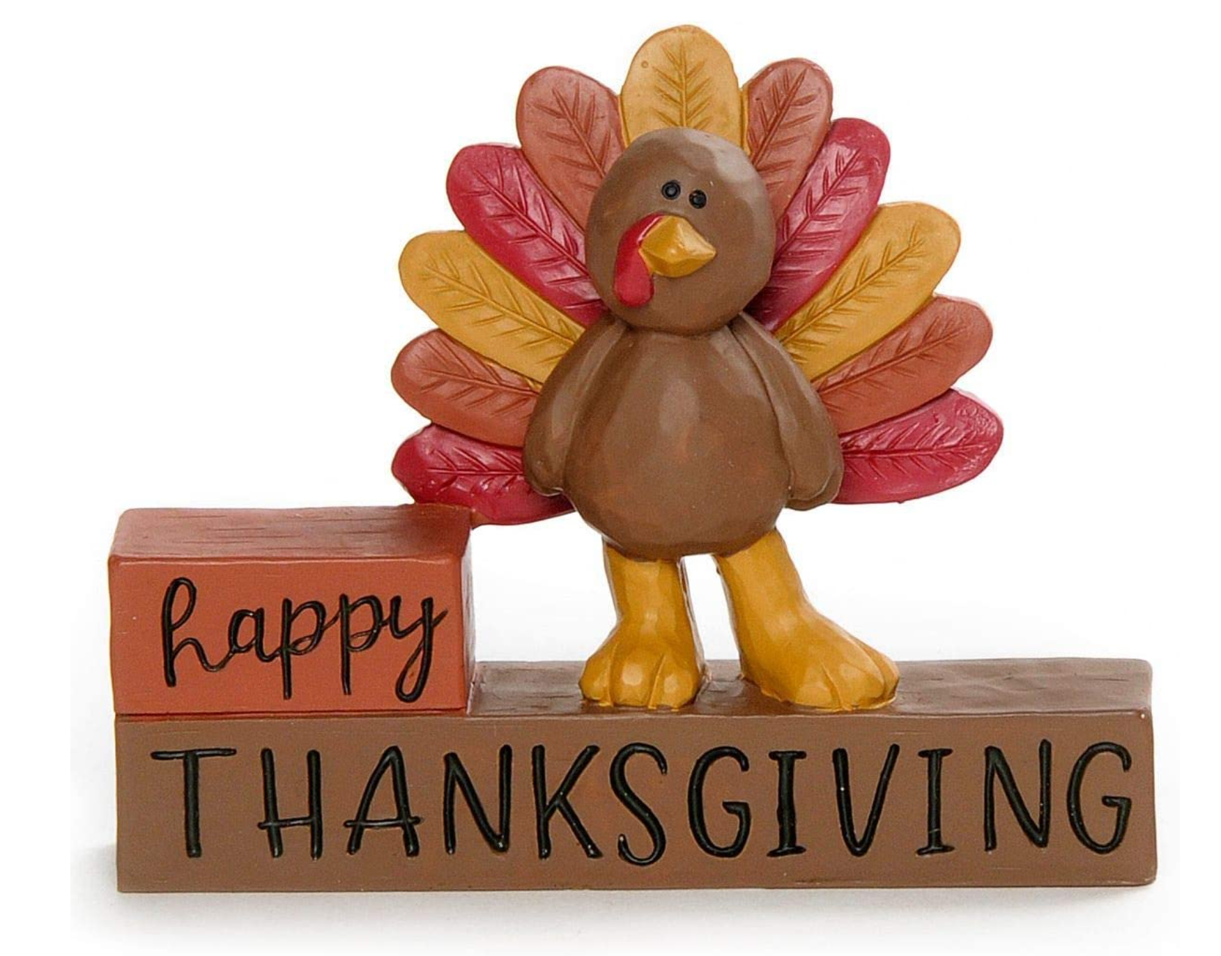 Happy Thanksgiving Turkey on Block