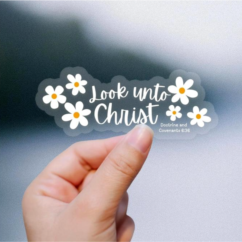 Look unto Christ 2025 Youth Theme Flower Sticker