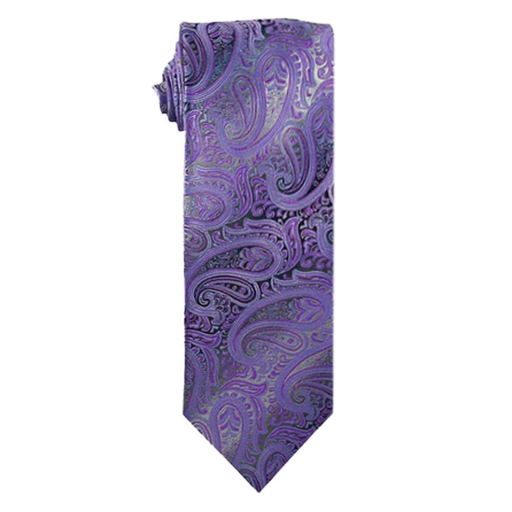 Men's Lilac Paisley Necktie, , large image number 0