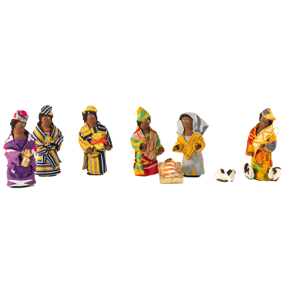 Ghanaian Kente Cloth Nativity Set, , large image number 0
