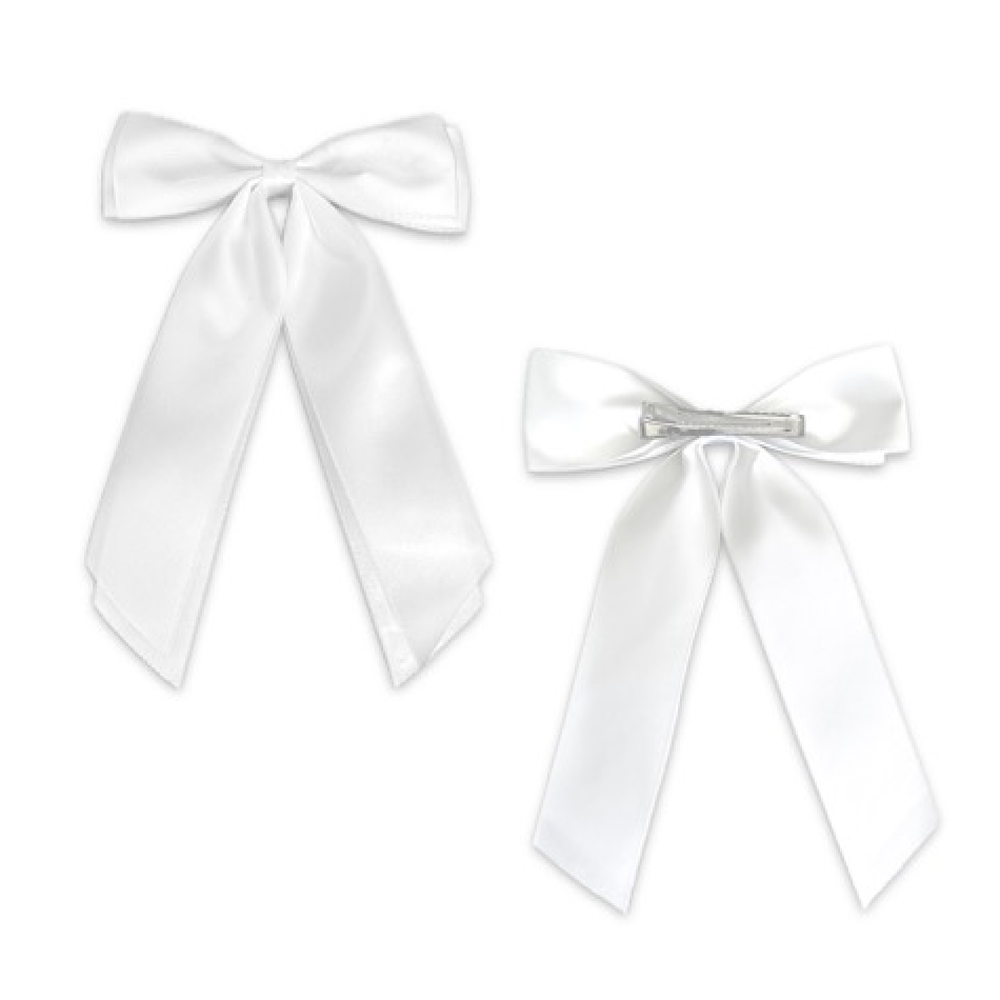 Baptism Satin Hair Bow, , large image number 1