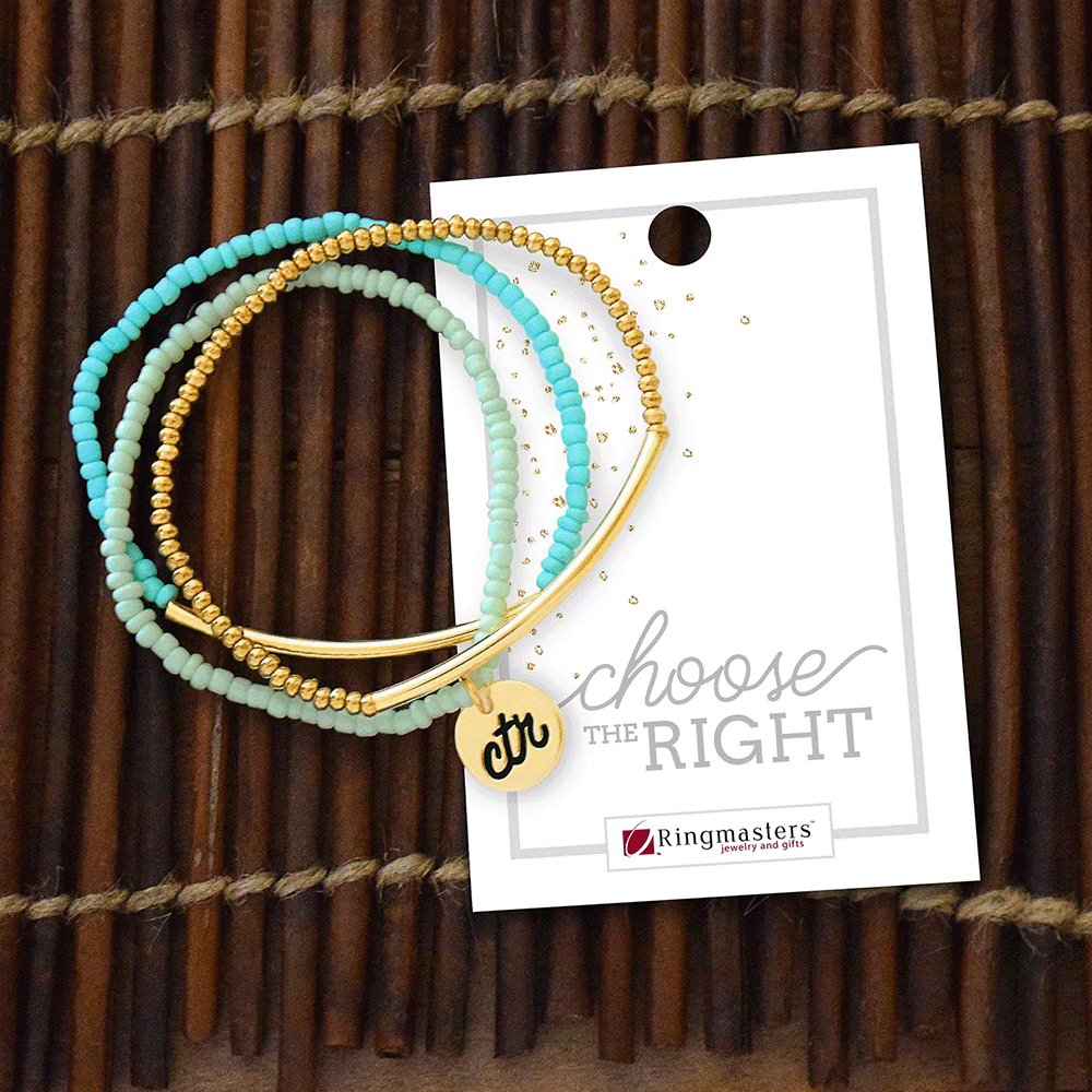Mint and Gold CTR Bracelet, , large