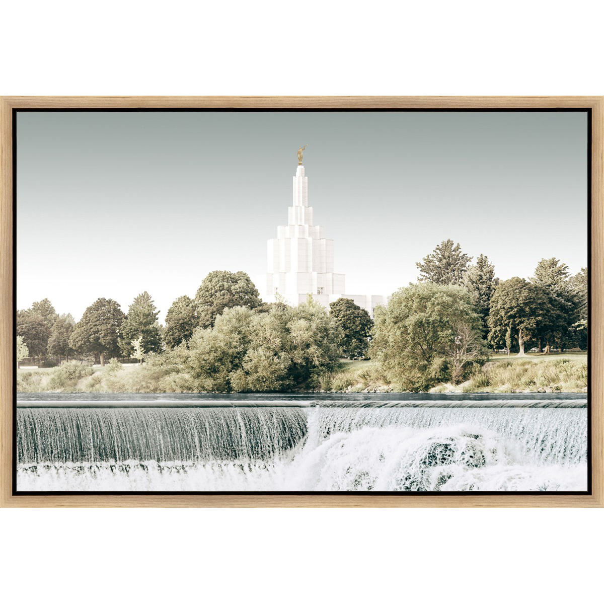 Sweet is the Work, Idaho Falls Temple (31.5x21.5 Framed Canvas)