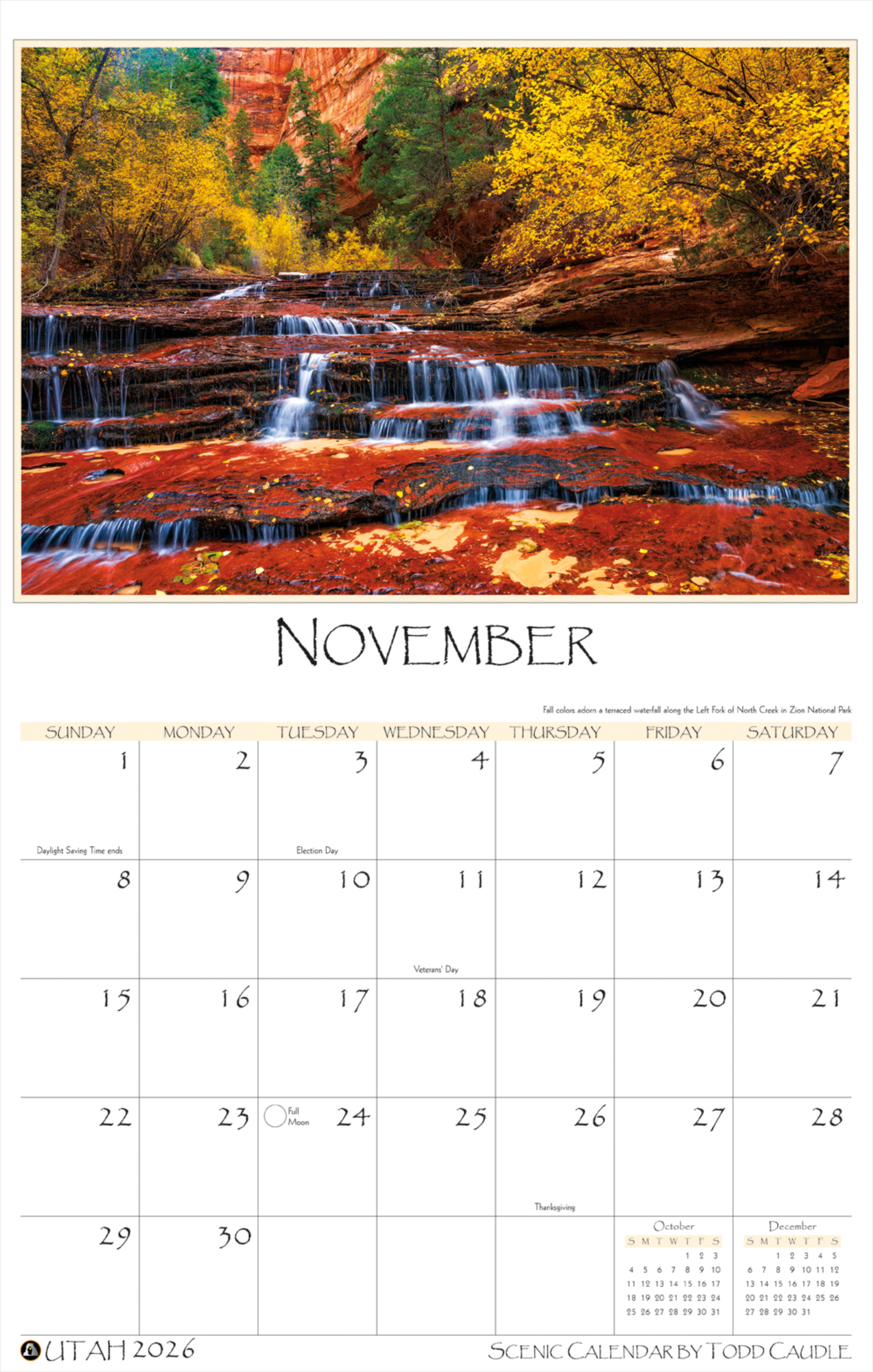 2026 Utah Scenic Calendar, , large