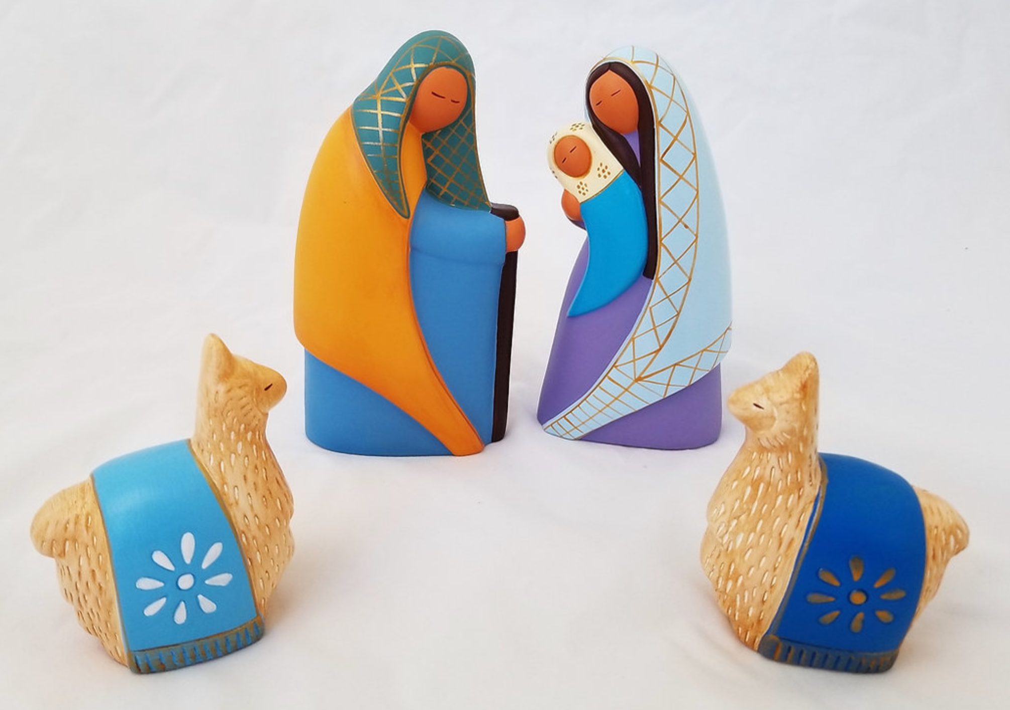Andean Peruvian Holy Family Ceramic Nativity, , large