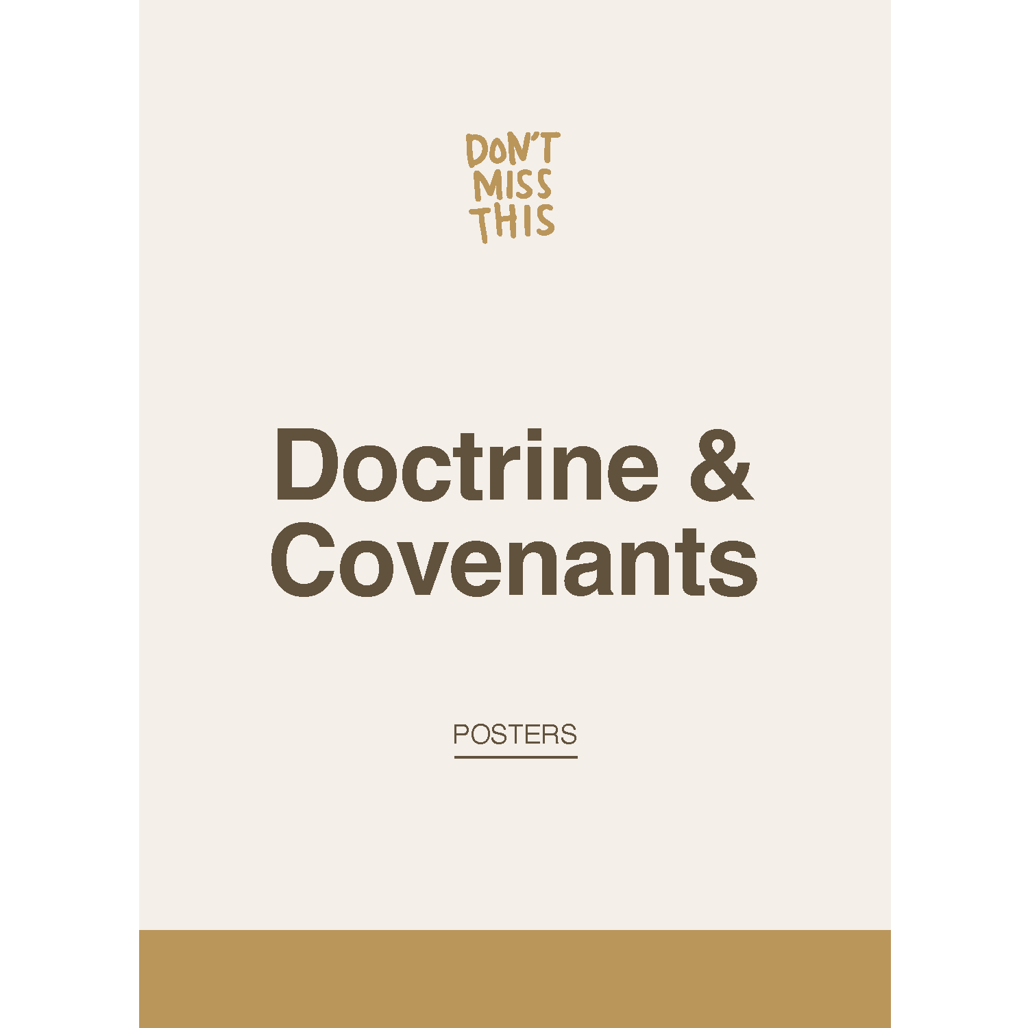 Don't Miss This Doctrine and Covenants 2025 Poster Set with Stand