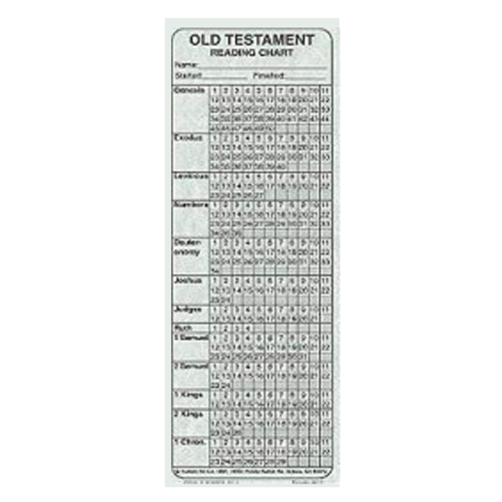 Old Testament Reading Chart Bookmark, , large image number 0