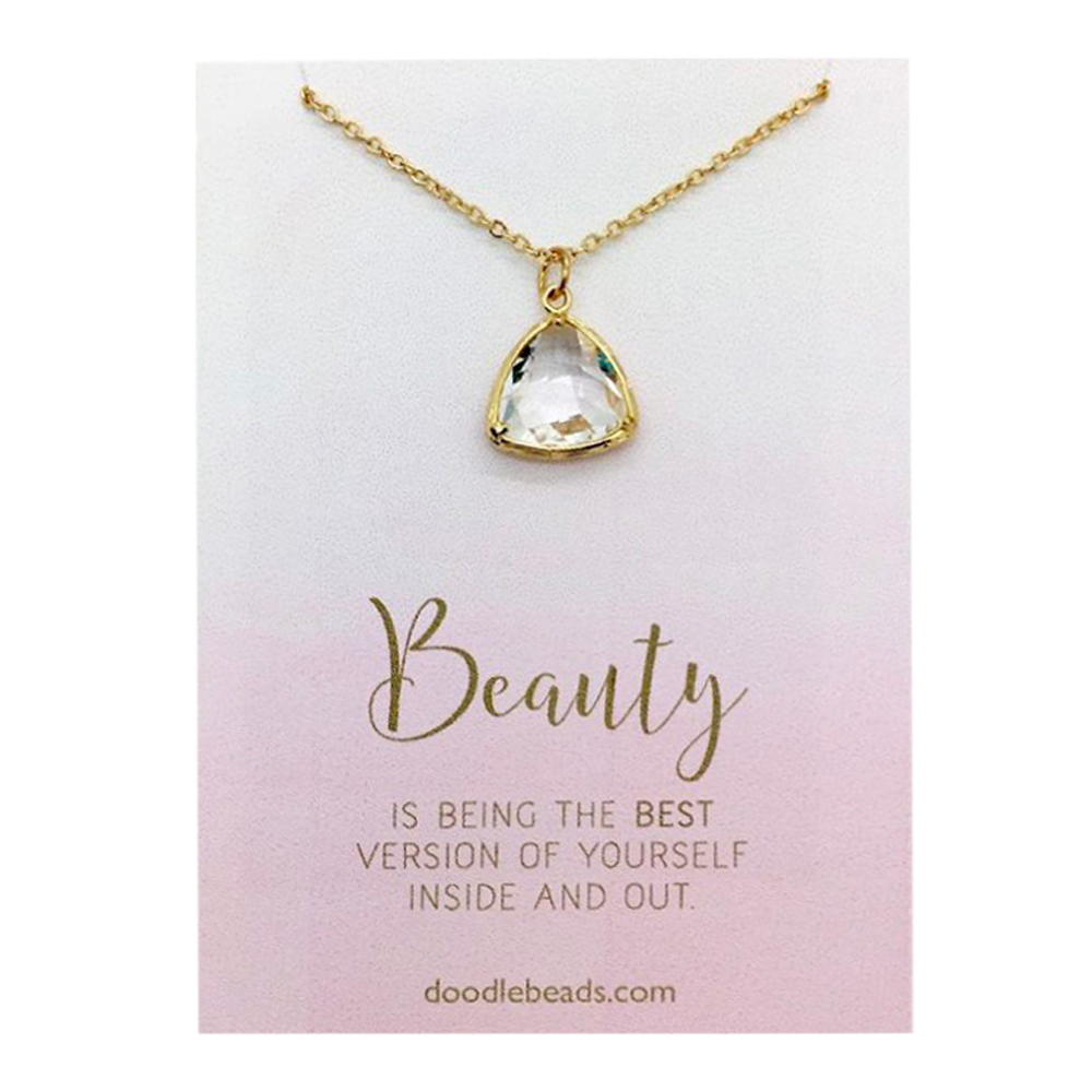 Beauty Is Being the Best Version Necklace, , large image number 0