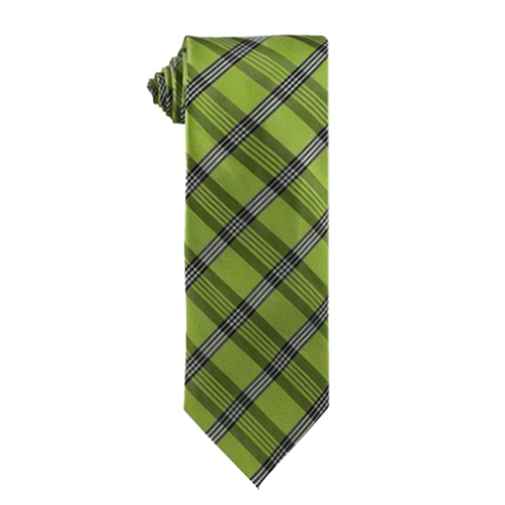 Youth Willow Green Plaid Necktie